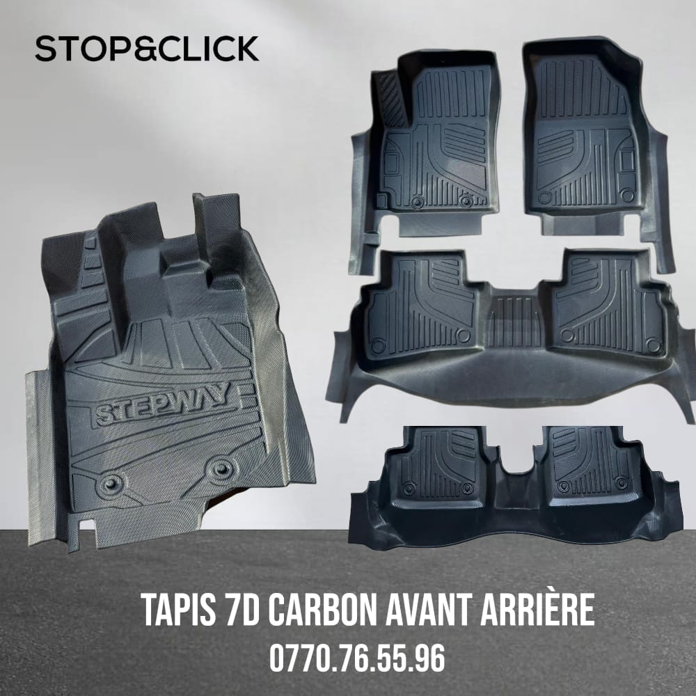 Tapis carbon 7D avant arriere (yghati les entrées))